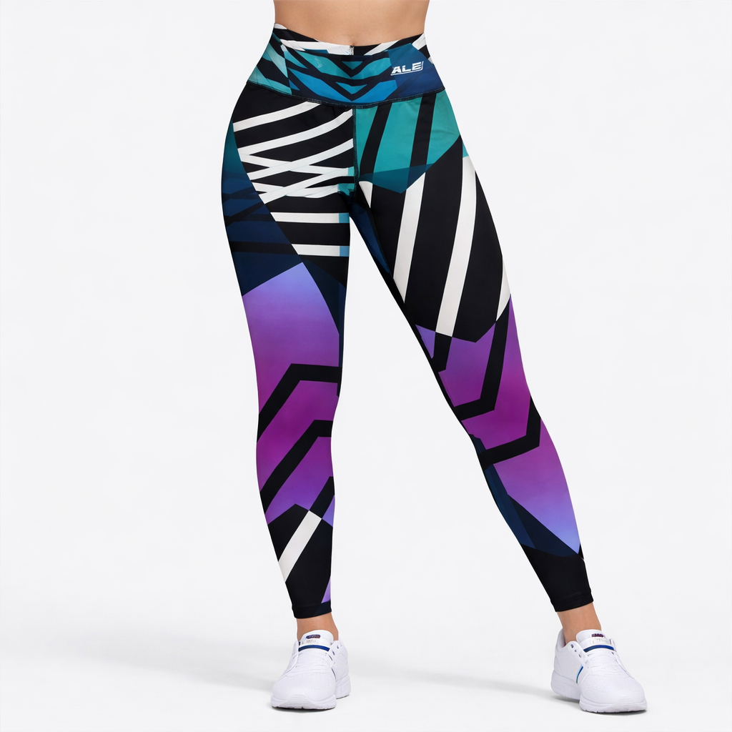Leggings Suplex Diseño Geométrico Multicolor | Alesportt